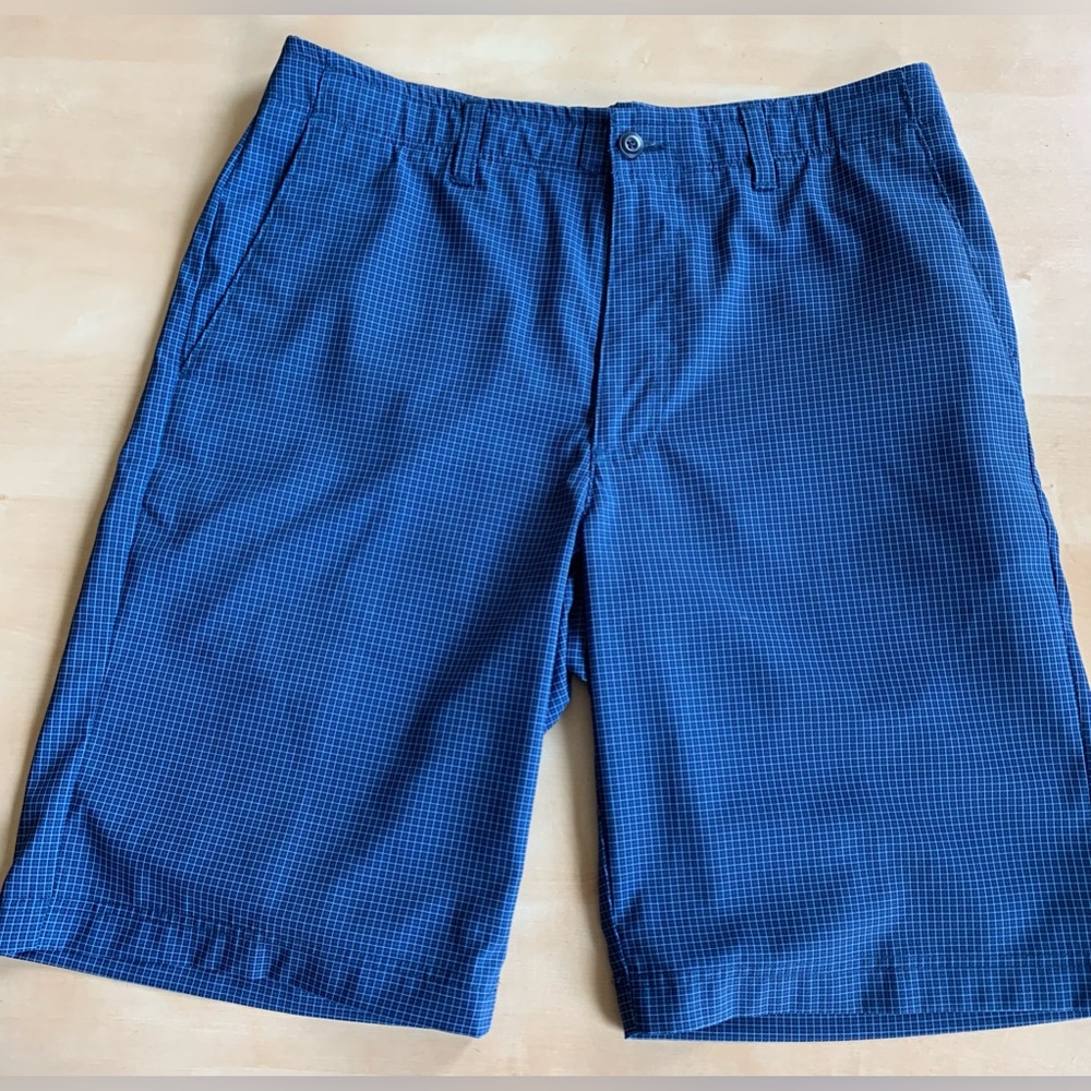 Ben Hogan CHECKERED GOLF SHORTS Men's Size 30 checkered blue pattern EUC